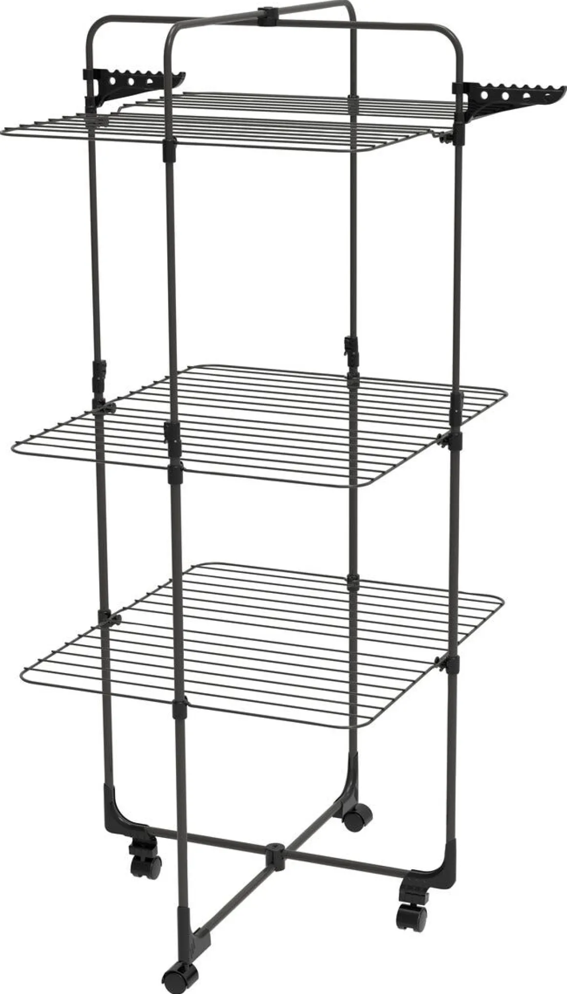 Hopfällbar torkställning, justerbar 117,5-180 cm