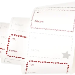 Juletiketter på rulle, 25-pack
