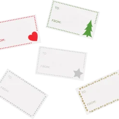 Juletiketter på rulle, 25-pack