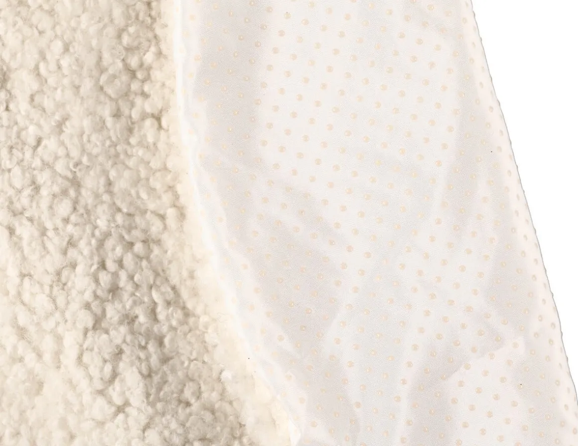 Julgransmatta teddy beige 90 cm