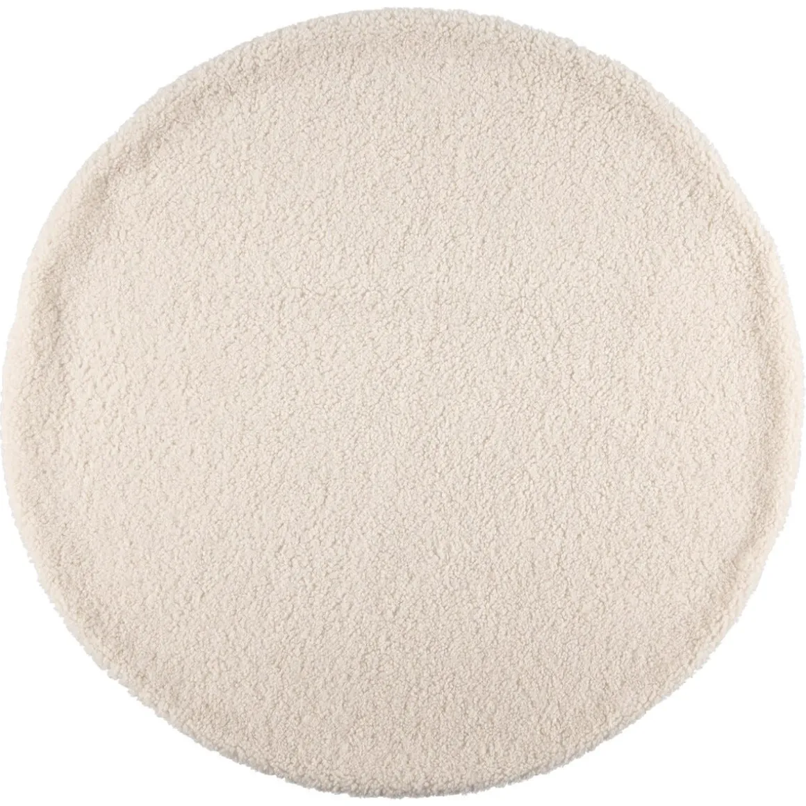 Julgransmatta teddy beige 90 cm