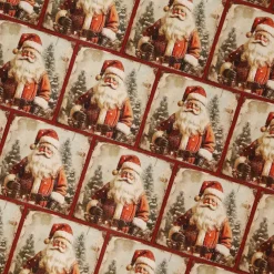 Julpapper gammaldags med tomtar, 4 m x 70 cm