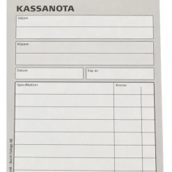 Kassanota A6 med kopia