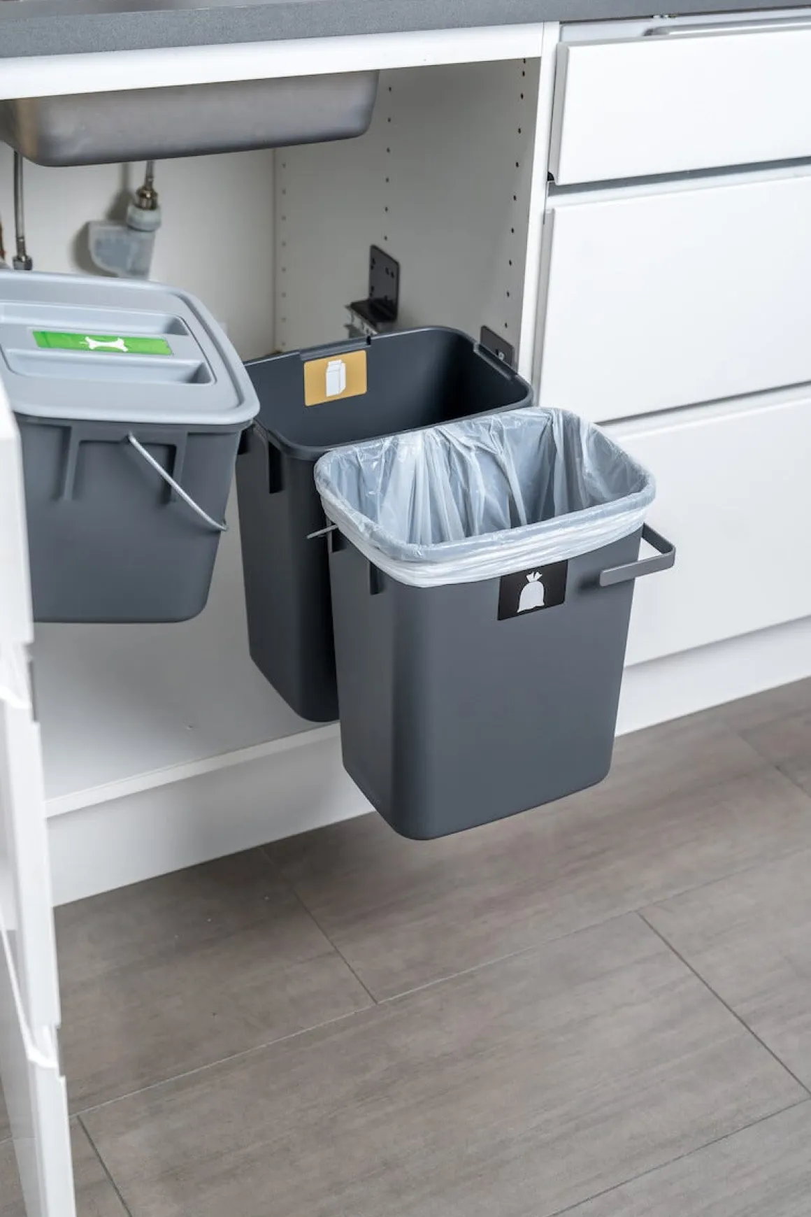 Källsortering utdragbar Nordiska Plast, 2 delar
