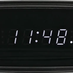 Klockradio med dubbla alarm, svart
