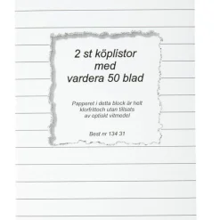 Köplistor Esselte, 2-pack