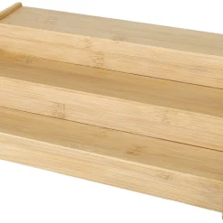 Kryddhylla trä, 3 plan, utdragbar 31,2-56,4 cm