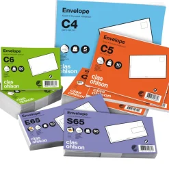 Kuvert E65, vita, 50-pack