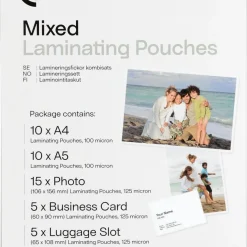 Lamineringsfickor kombisats Exibel