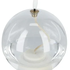 LED-ljus i form av en oljelampa, transparent glas
