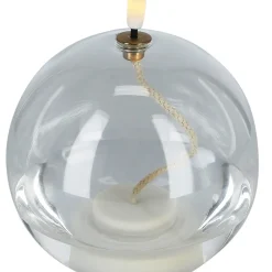 LED-ljus i form av en oljelampa, transparent glas