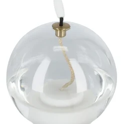 LED-ljus i form av en oljelampa, transparent glas