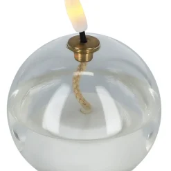 LED-ljus i form av en oljelampa, transparent glas