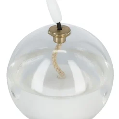 LED-ljus i form av en oljelampa, transparent glas