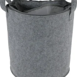 Lekmatta med förvaringskorg barn, 135 cm, grå