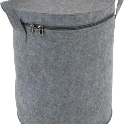 Lekmatta med förvaringskorg barn, 135 cm, grå