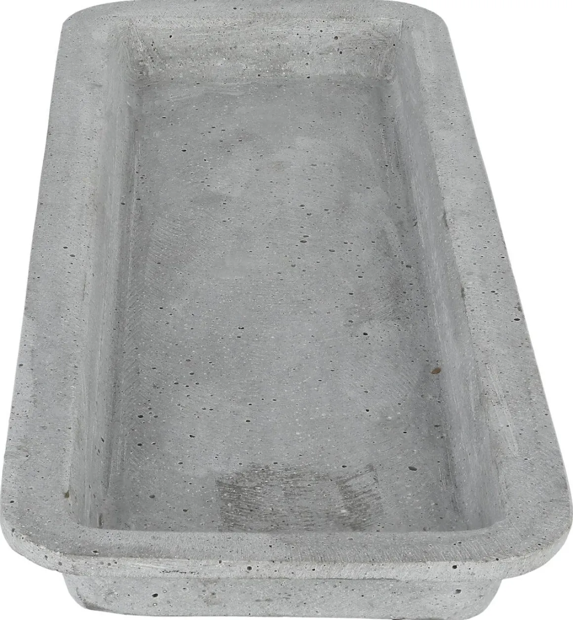 Ljusfat, avlångt för blockljus, betong, 35 cm