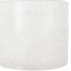 Ljuslykta i frostat glas, vit