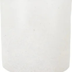 Ljuslykta i frostat glas, vit