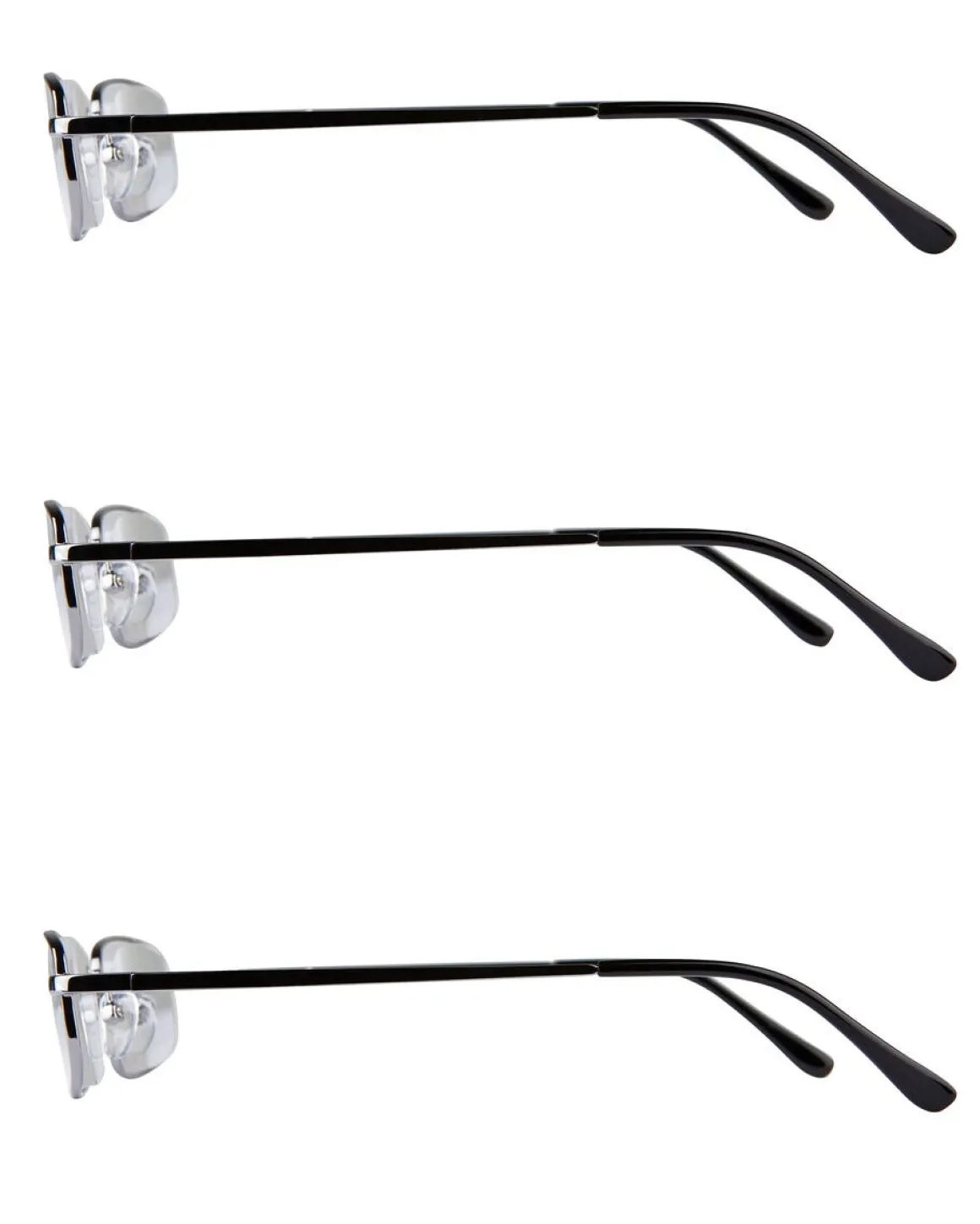 Läsglasögon metall, 3-pack
