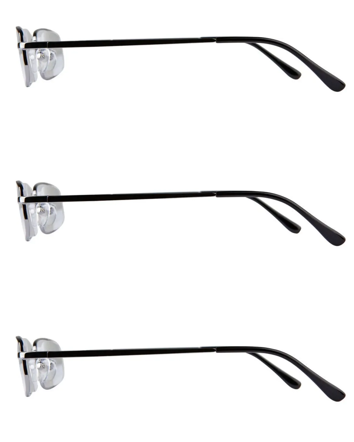 Läsglasögon metall, 3-pack
