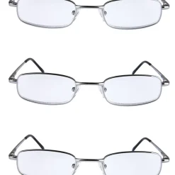 Läsglasögon metall, 3-pack