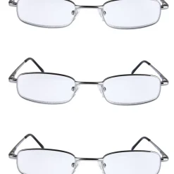 Läsglasögon metall, 3-pack