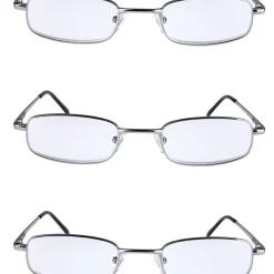 Läsglasögon metall, 3-pack