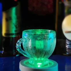 Lysande glasunderlägg LED RGB, batteridrivet, 2-pack