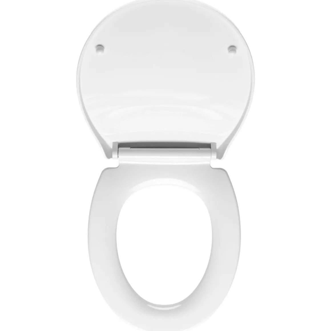 Mjukstängande toalettsits universal plast, vit