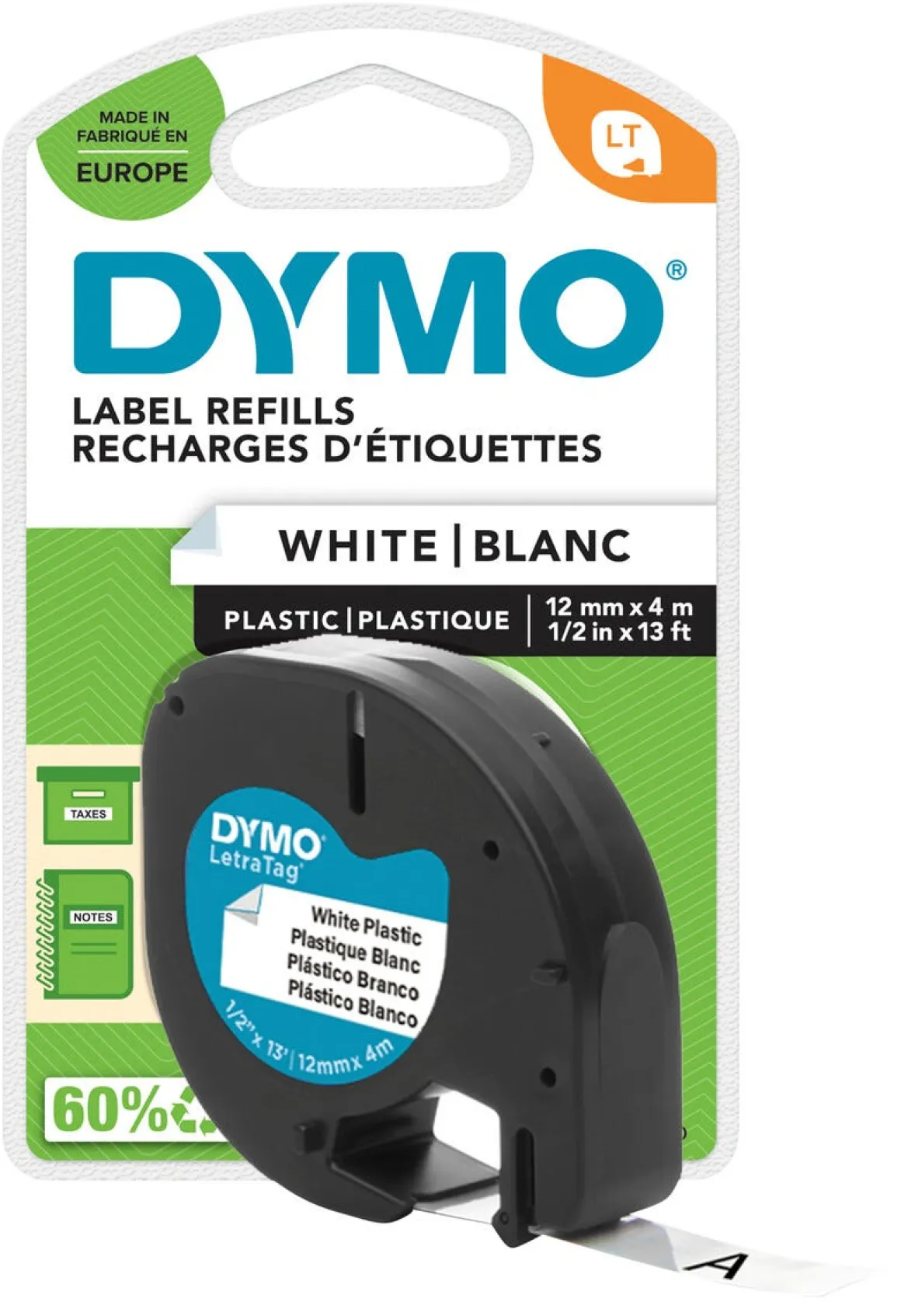 Märkband plast Dymo LetraTag