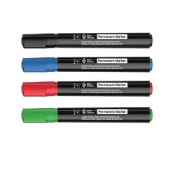 Märkpenna rund spets, 4 färger, 4-pack