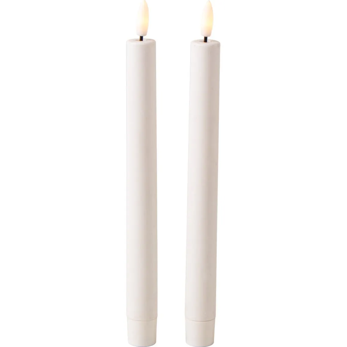 Northlight LED antikljus laddningsbara 25 cm vit 2-pack