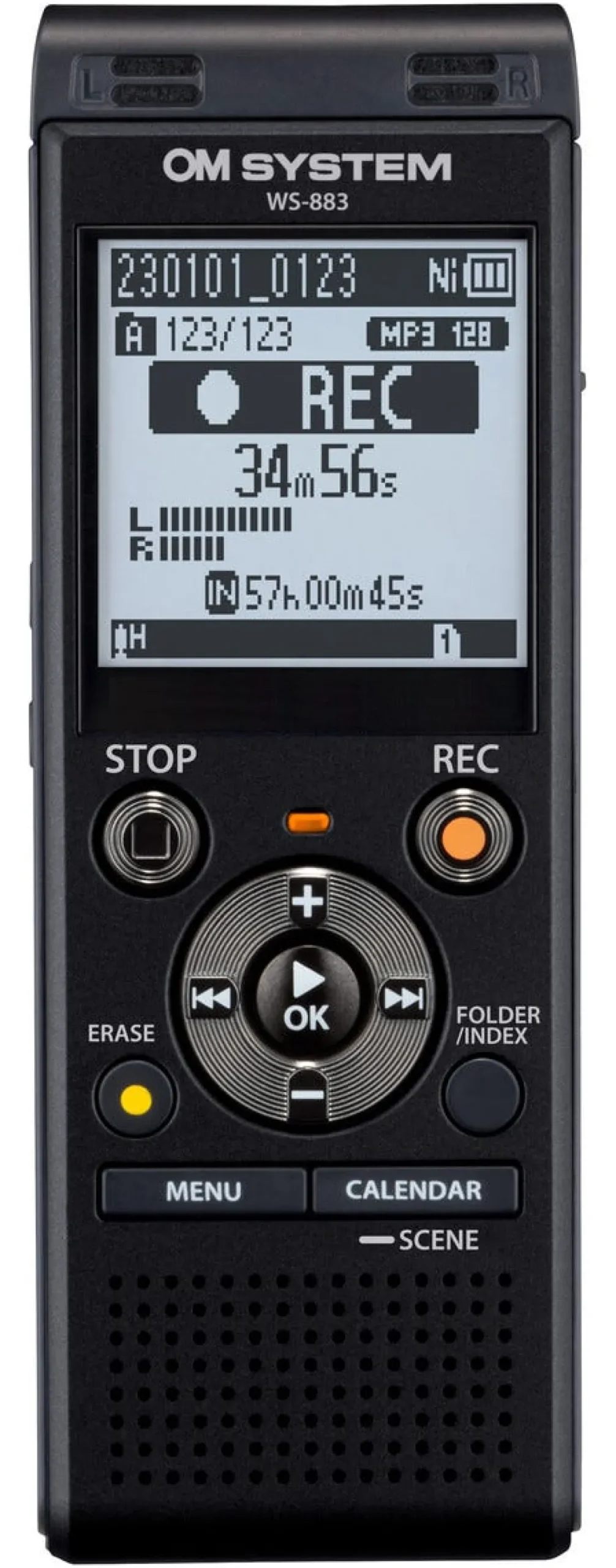 OM System WS-883 laddbar diktafon med USB