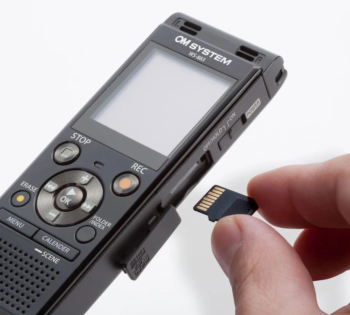 OM System WS-883 laddbar diktafon med USB