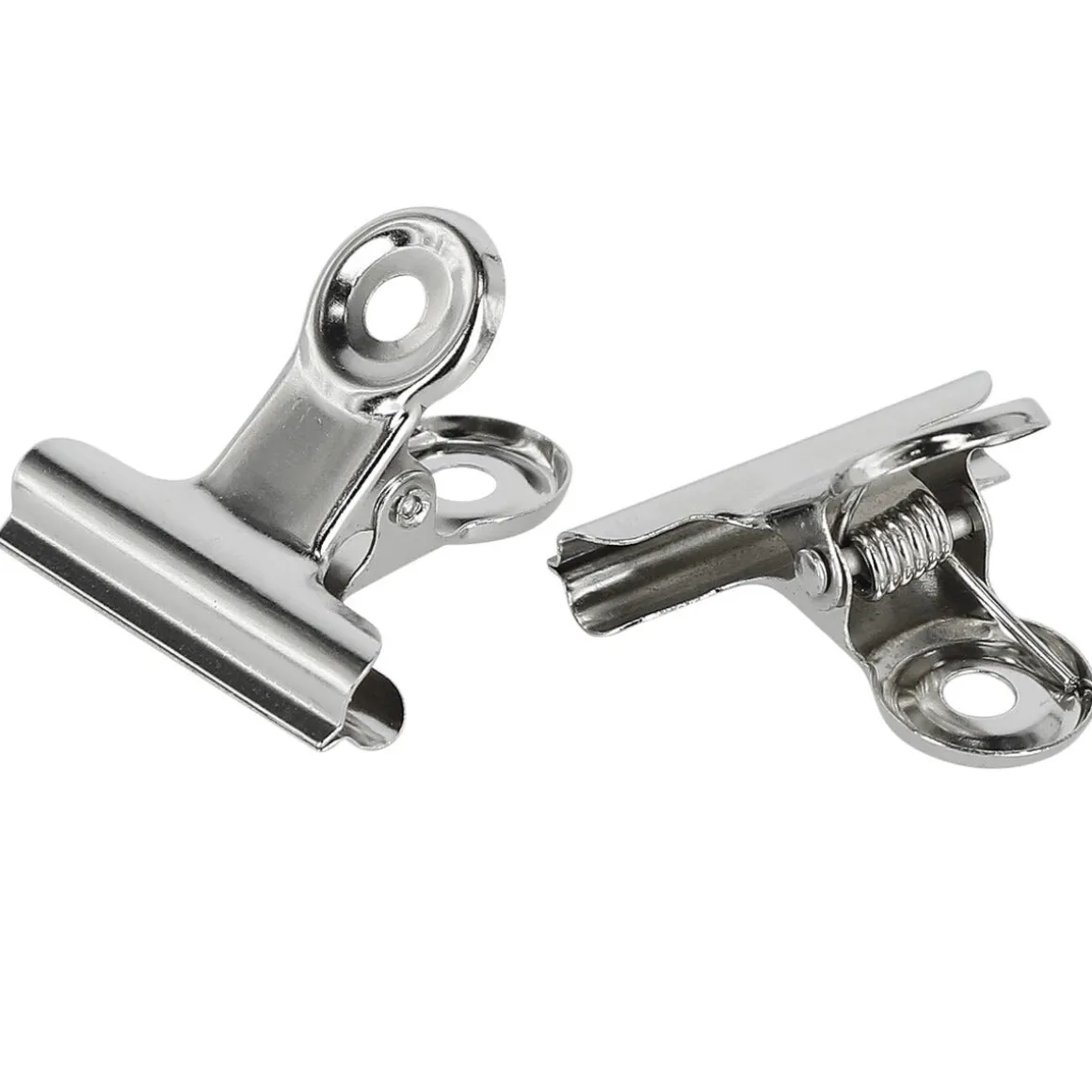 Pappersklämma Bulldog metall 31 mm silver, 5-pack
