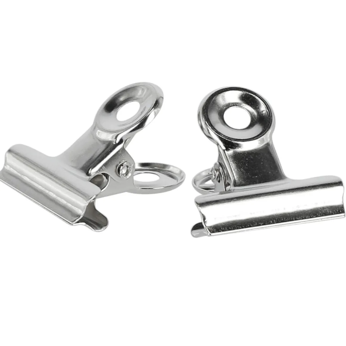 Pappersklämma Bulldog metall 22 mm silver, 10-pack