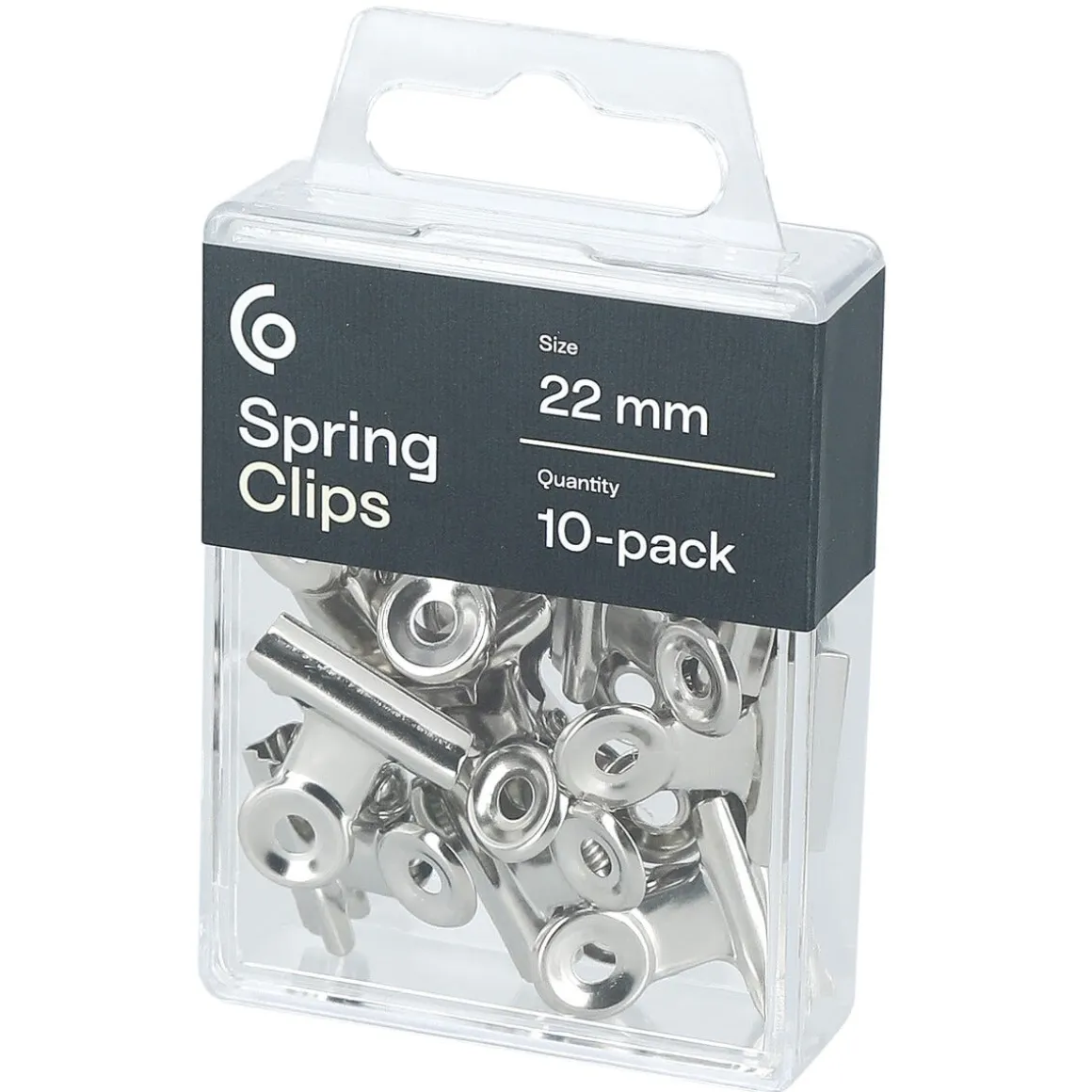 Pappersklämma Bulldog metall 22 mm silver, 10-pack