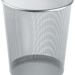 Papperskorg metall, silver