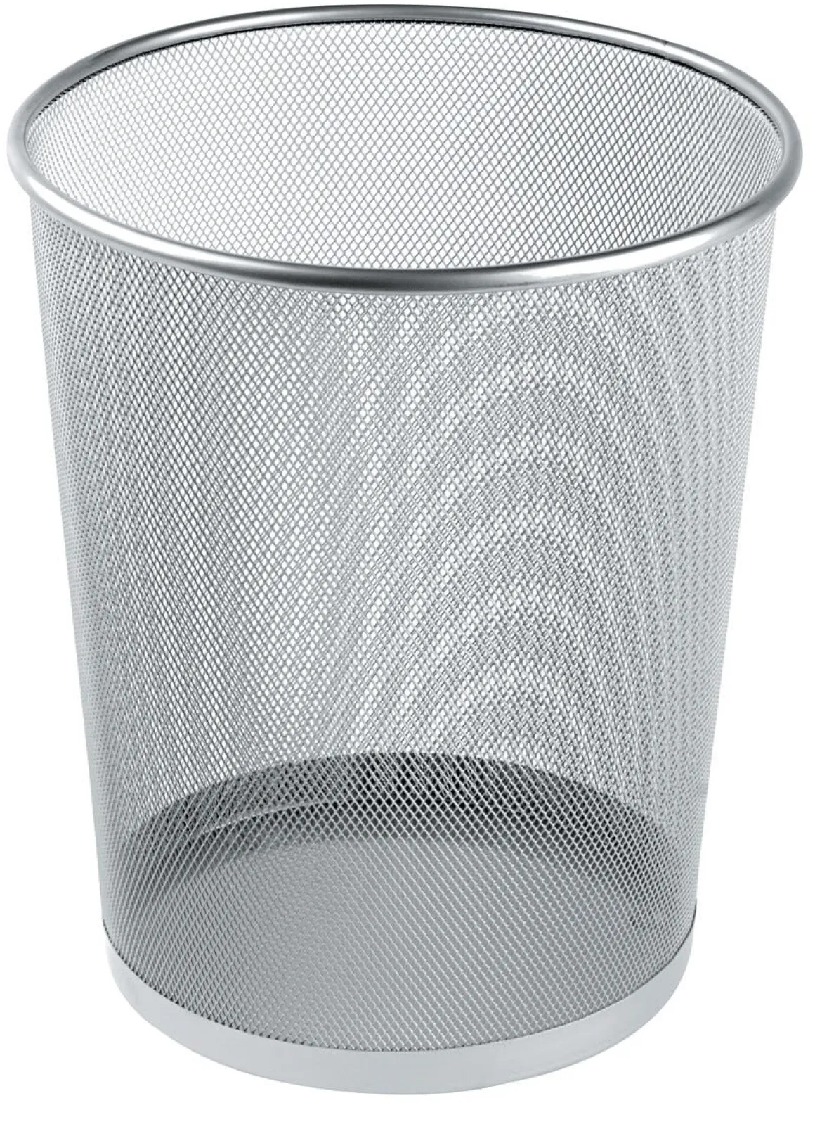 Papperskorg metall, silver