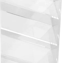 Pennställ med flera fack, transparent plast