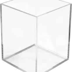 Pennställ för skrivbord, transparent plast