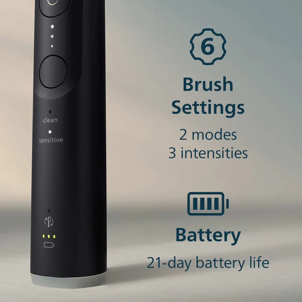 Philips Sonicare 6100 Series eltandborste, svart
