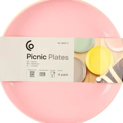 Plasttallrikar 20 cm, olika färger, 4-pack