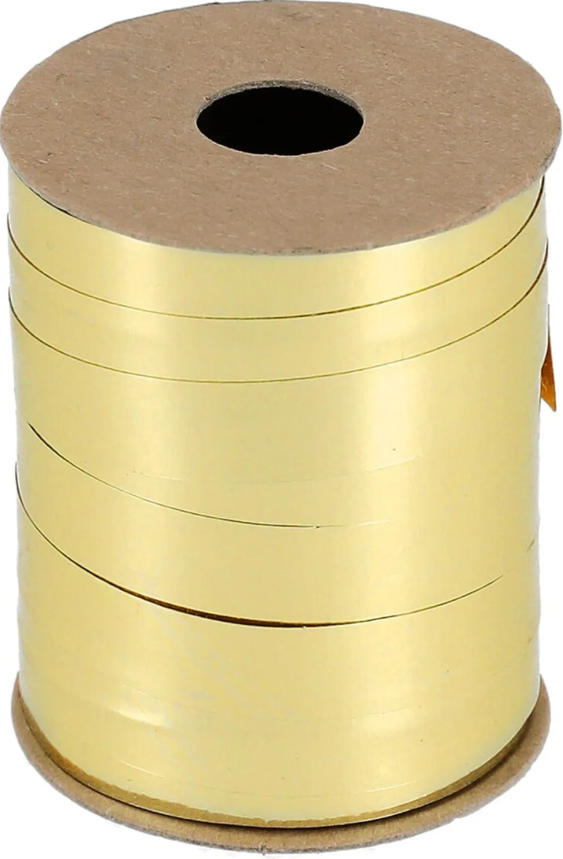 Presentsnöre på rulle, plast, guld, 20 m