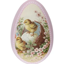 Påskägg plåt, med påskmotiv, 14,5 cm