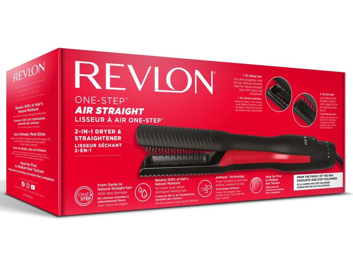 Revlon One-Step Air Straight hårfön och plattång