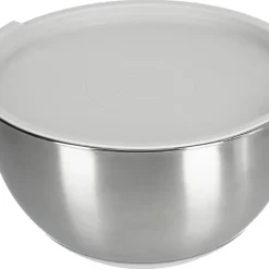 Rostfria skålar med lock, 3-pack