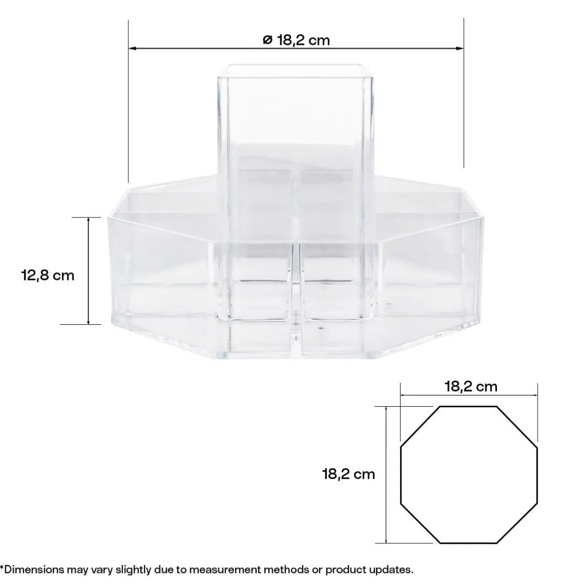 Roterande liten sminkförvaring, makeup organizer