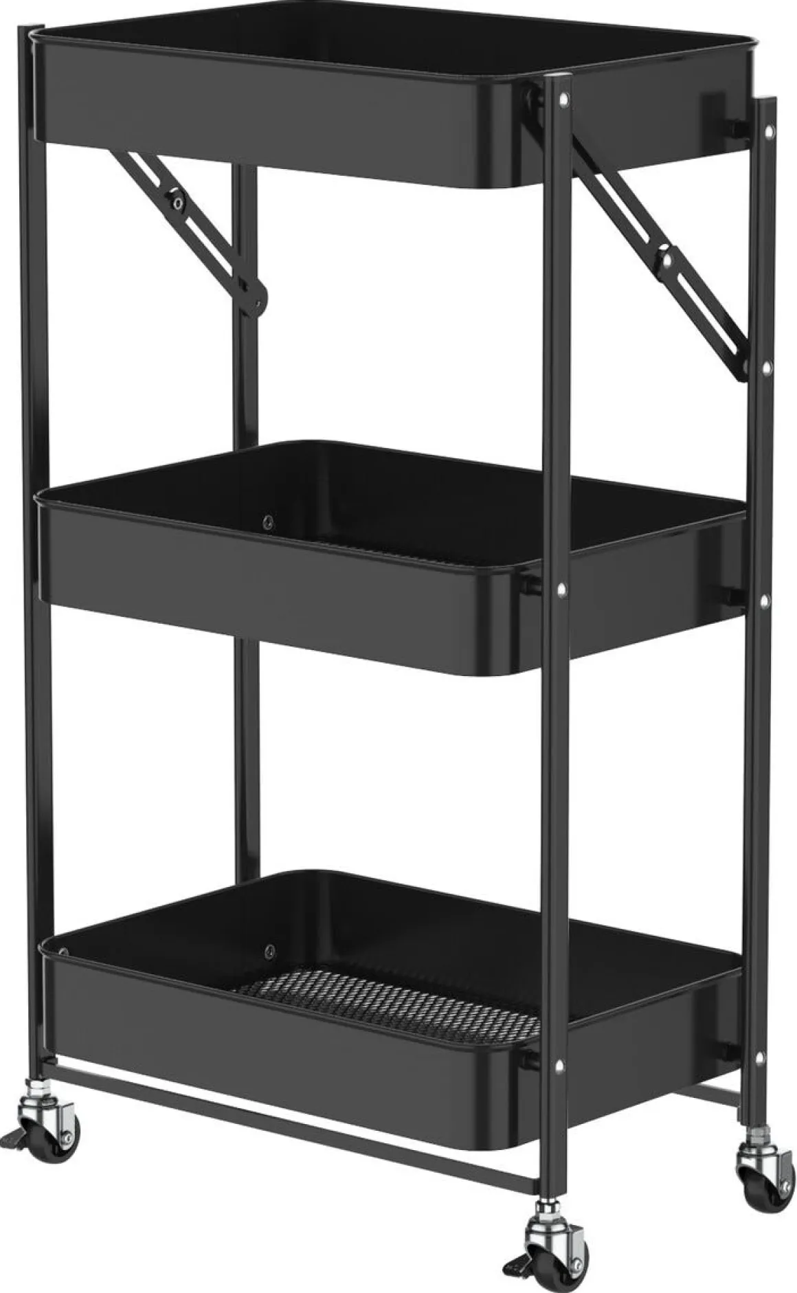 Rullvagn med lådor, badrum och kök, hopfällbar